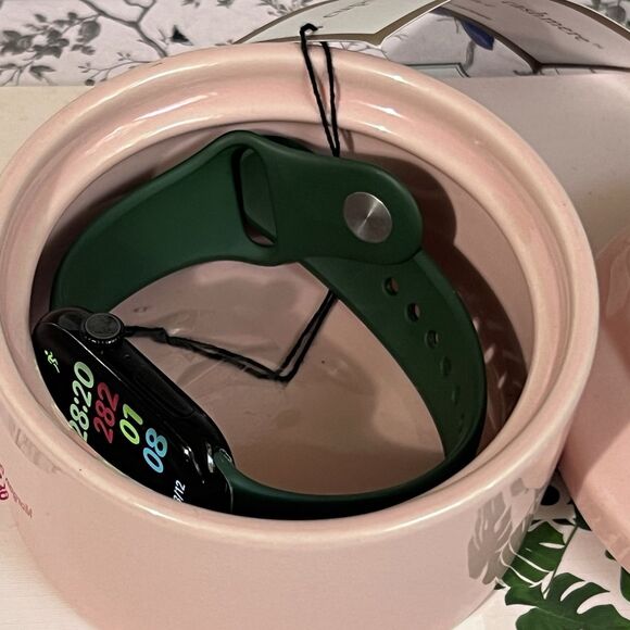 Cupcakes and Cashmere Ceramic Trinket Keepsake Box Pink Bow Round Lidded - Picture 8 of 14